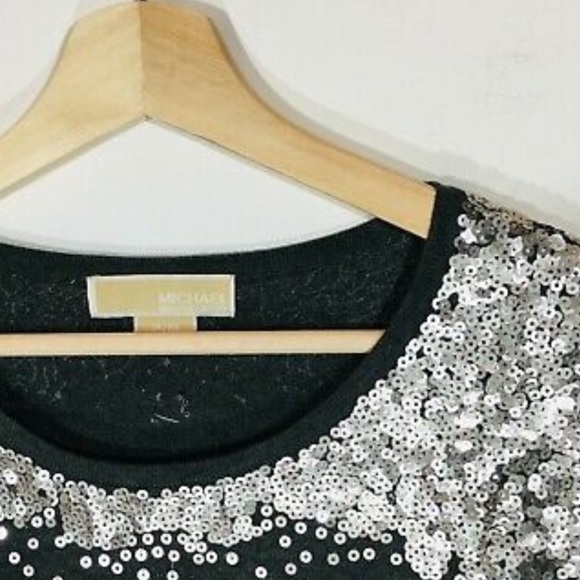 Michael  Kors Gray Sequins Sweater - Picture 3 of 8